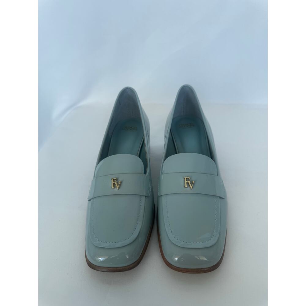 Frances Valentine Twiggy Light Blue Patent Loafer 8.5 - Picture 4 of 10